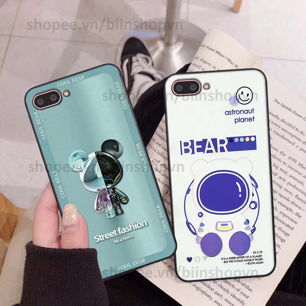 Ốp Oppo A3s / A1k hình gấu bear brick đẹp độc lạ, thời trang, cá tính
