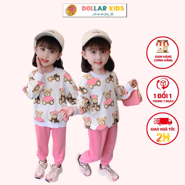 Bộ Đồ Thu Đông Cho Bé Gái Hãng Dollarkids Dành Cho Trẻ Từ 10kg Đến Size Đại