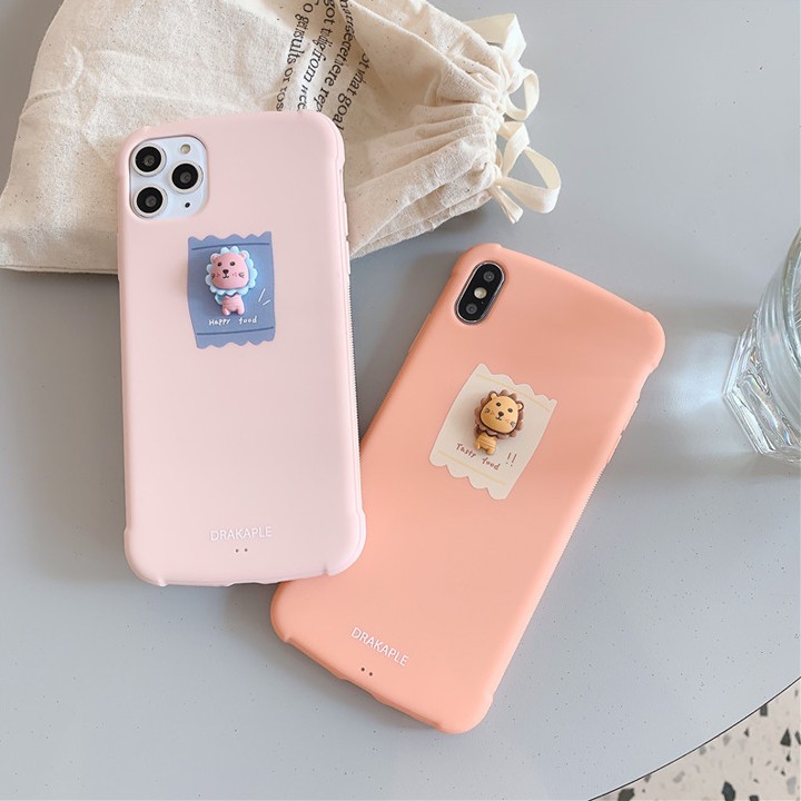 Ốp Lưng iPhone 7/8/7Plus/8Plus/X/XS/XSMax/11/11Pro/11ProMax Sư Tử Mini 3D - Mã TZAC273