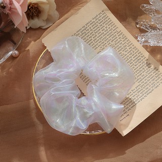 INS Cúc Scrunchies Dây buộc tóc hoa