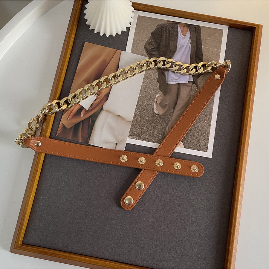 Thắt Lưng Dây Xích Kim Loại Có Thể Điều Chỉnh Trang Trí Đầm/Áo Khoác/Đầm Thời Trang