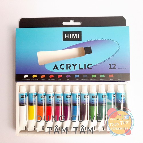 [ TÂM TÂM ]-[Miya Himi] Màu Acrylic Miya Himi Set 12/18/24/36 màu dạng tuýp 12ml-