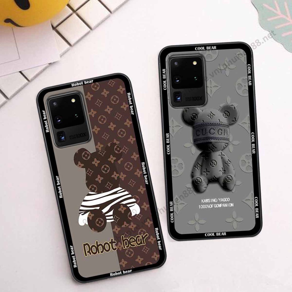 Ốp Samsung S20 Ultra bear, k@ws thương hiệu phong cách ốp lưng thời trang cao cấp