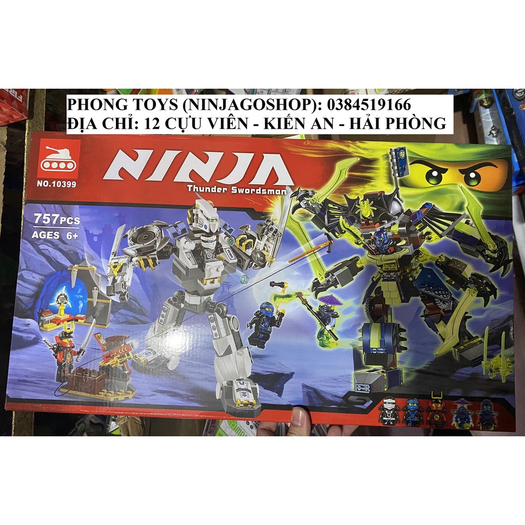 Lắp ráp xếp hình Bela 10399 LELE 79121 06019 NINJAGO MOVIE TITAN MECH BATTLE : TRẬN CHIẾN CÁC RÔ BỐT TITAN