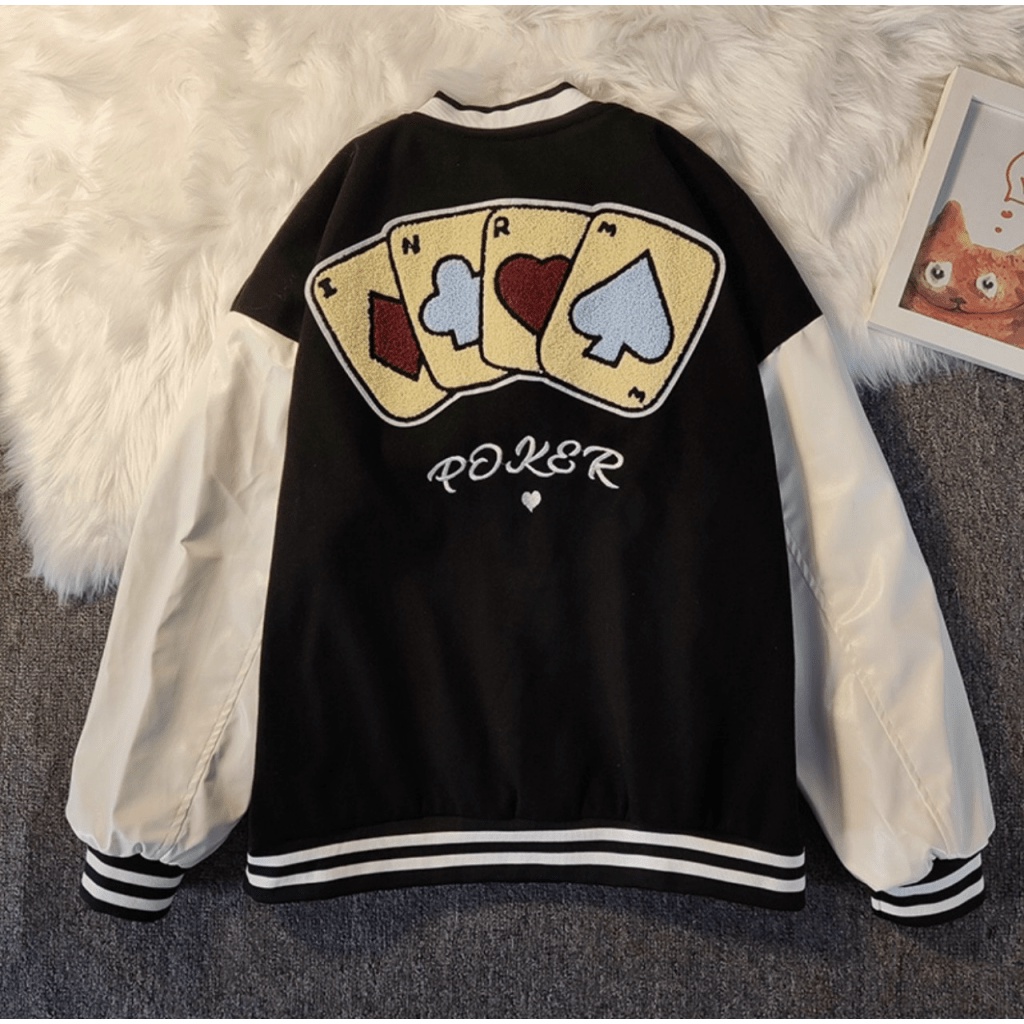 Áo Khoác Bomber Nam Chất Nỉ 1 Lớp Hai Màu Mềm Mịn Logo Chữ M Phối Hình Lưng Form Rộng Mặc Thoải Mái [NEW UNISEX]