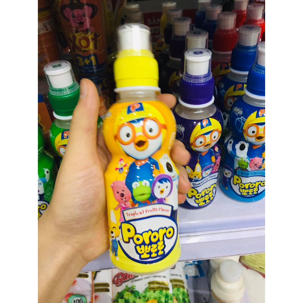 NƯỚC UỐNG TRẺ EM PORORO ĐỦ VỊ CHAI 235ML