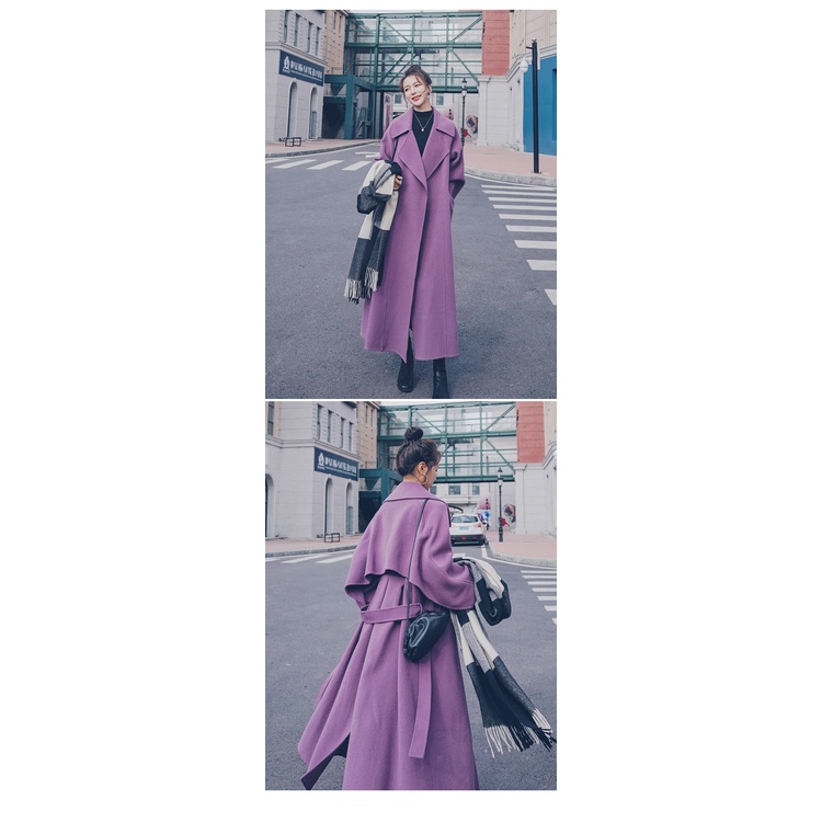 Áo khoác dạ Tím paster  Quảng châu order MÃ 113489