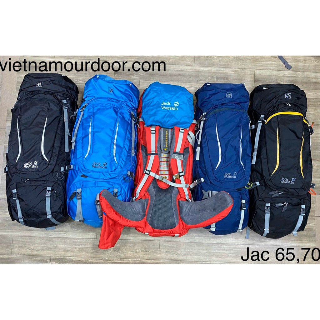 Balo phượt Jack Wolfskin Denali 65 Men hàng xịn cao cấp [BẢO HÀNH TRỌN ĐỜI] - balo dùng đi du lịch, trekking, hikking