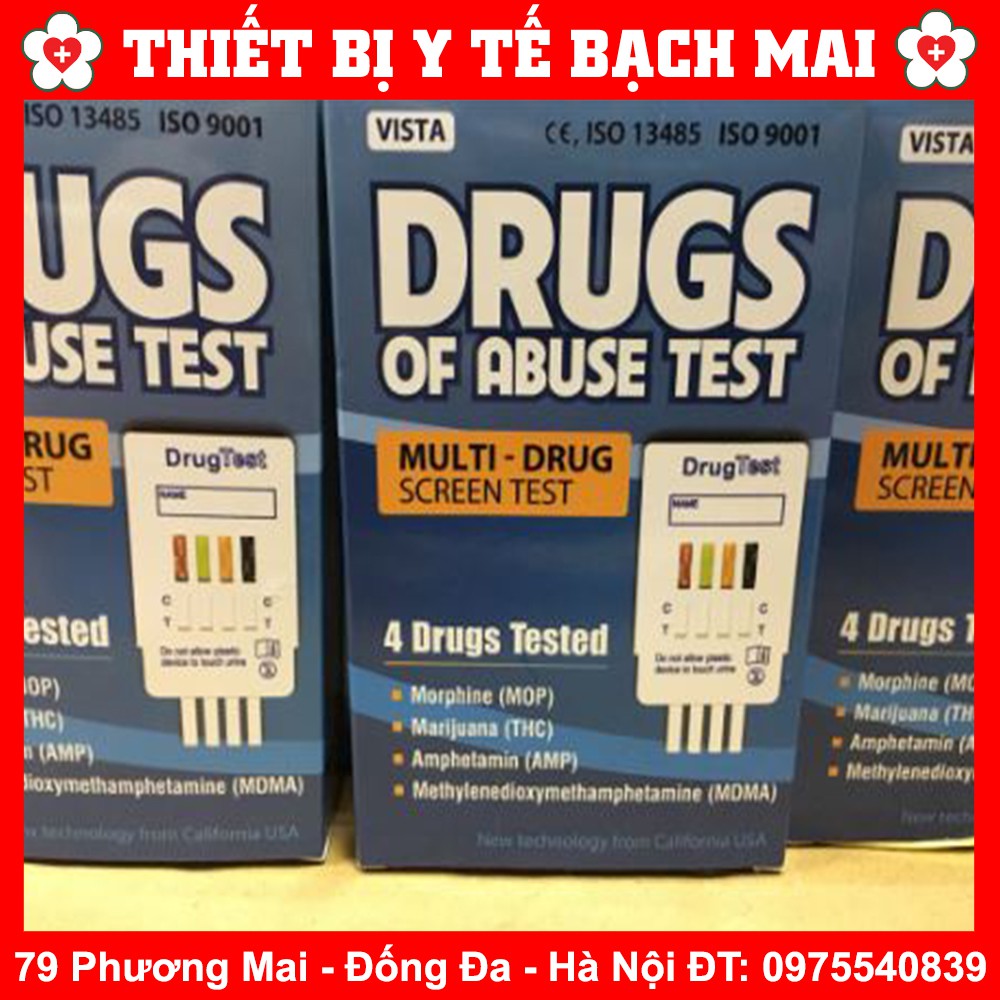 Que Thử Nghiện Ma Túy 4 Chân Tổng Hợp MET, THC, MDMA, MOP