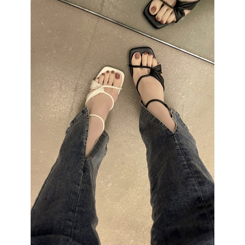 Sandal cao gót nữ 7p, sandal quai chéo cách điệu sang chảnh Sunshine_Store A024