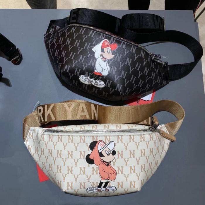 Chuột Mickey Hàn Quốc In NY Ngực Gói Thắt lưng Túi Túi Vai