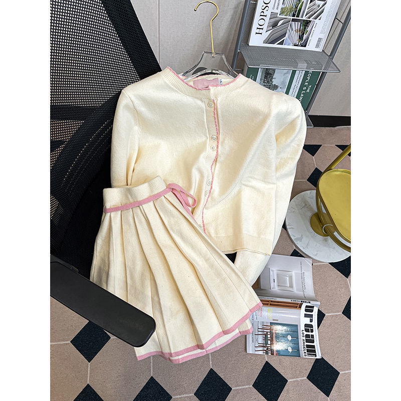 Bộ Đồ Dệt Kim Ôm Dáng Phong Cách Thời Trang Xuân Thu Mới Cho Nữ