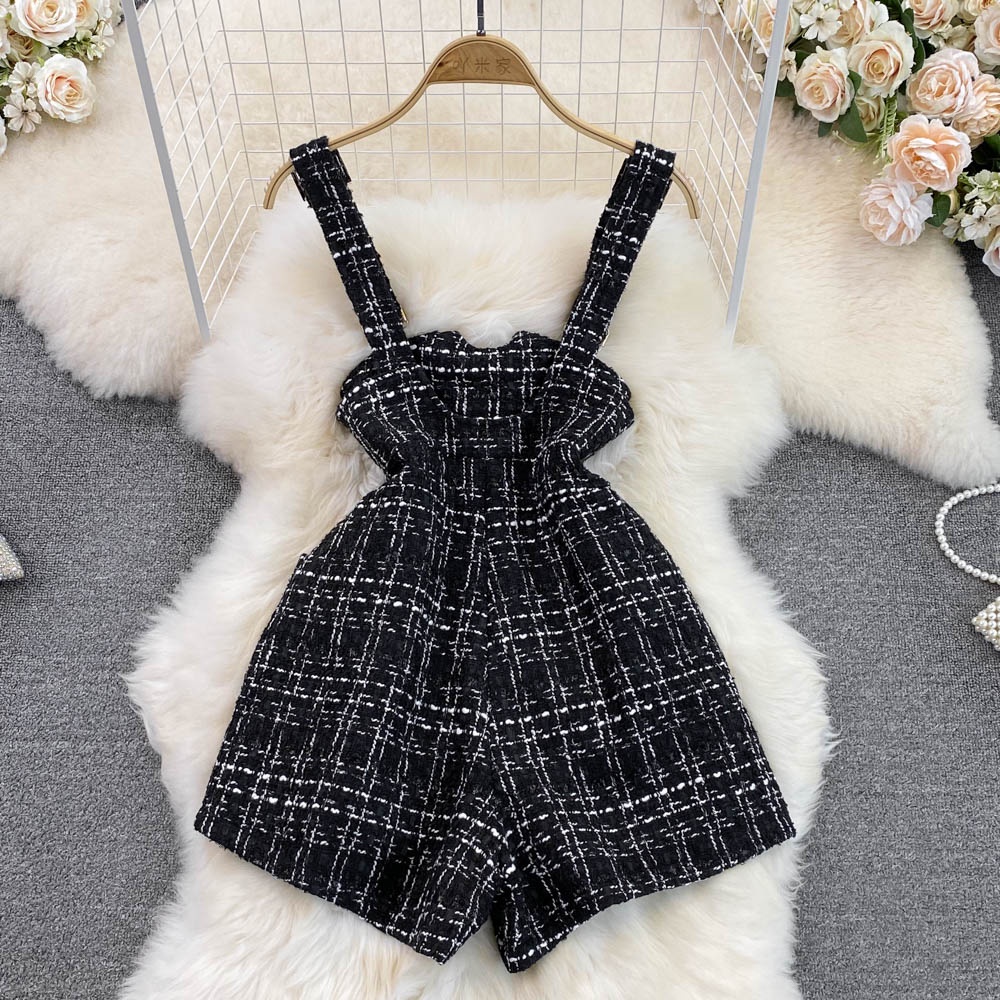Yếm dạ tweed nữ dễ thương