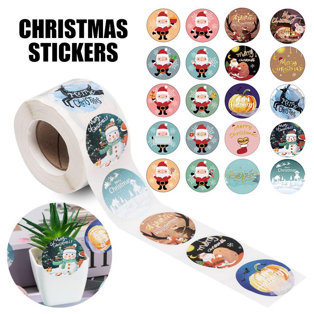 Cuộn 500 Miếng Dán Trang Trí Giáng Sinh Đẹp Mắt