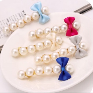 🎀 Set 4 kẹp tóc ngọc trai gắn nơ