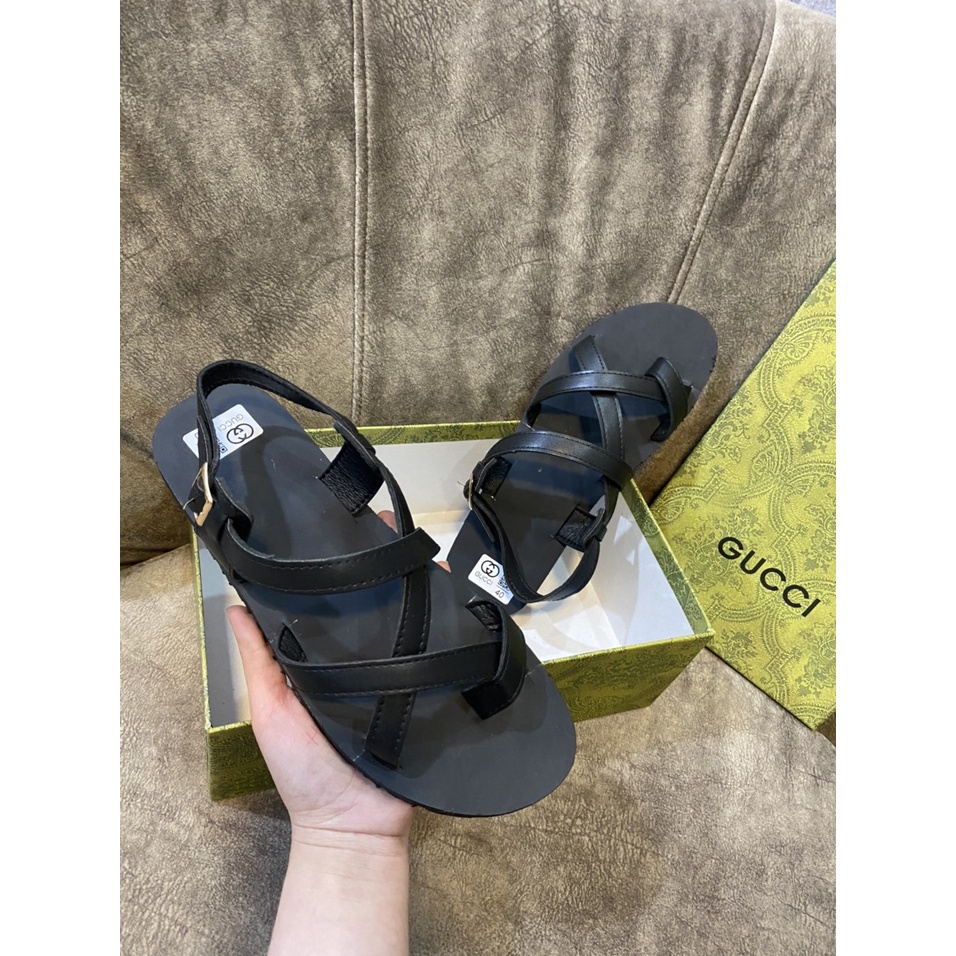 Dép Sandal Nam Quai Da, Dép sandal unisex nam quai da bò thật Hàng Chuẩn Cao Cấp