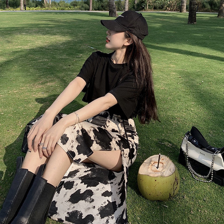 Chân Váy Maxi Nhuộm Màu Lưng Cao Xẻ Tà Bên Hông | BigBuy360 - bigbuy360.vn