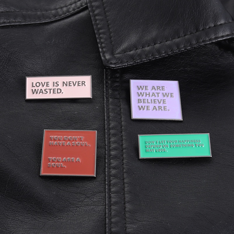 Ghim Cài Áo Tráng Men Họa Tiết Hình Học Truyền Cảm Hứng Vui Nhộn Thích Hợp Làm Quà Tặng Cho Bạn Bè