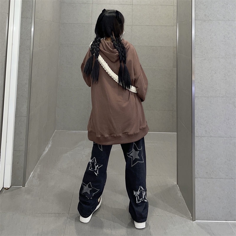 Quần Jeans Ống Rộng Phong Cách Retro Hiphop Cho Nam