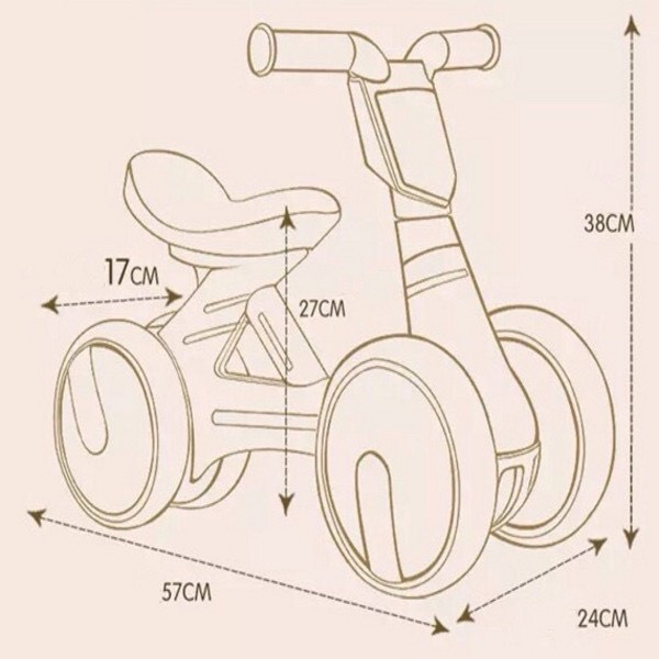 Xe chòi chân cho bé 1 tuổi đến 3 tuổi Miht - Xe đẩy chân có nhạc có đèn phát sáng