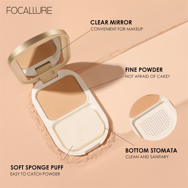 Phấn Phủ Kiềm Dầu Mịn Da FOCALLURE Lasting Poreless Compact Powder Nội Địa Trung | FA206