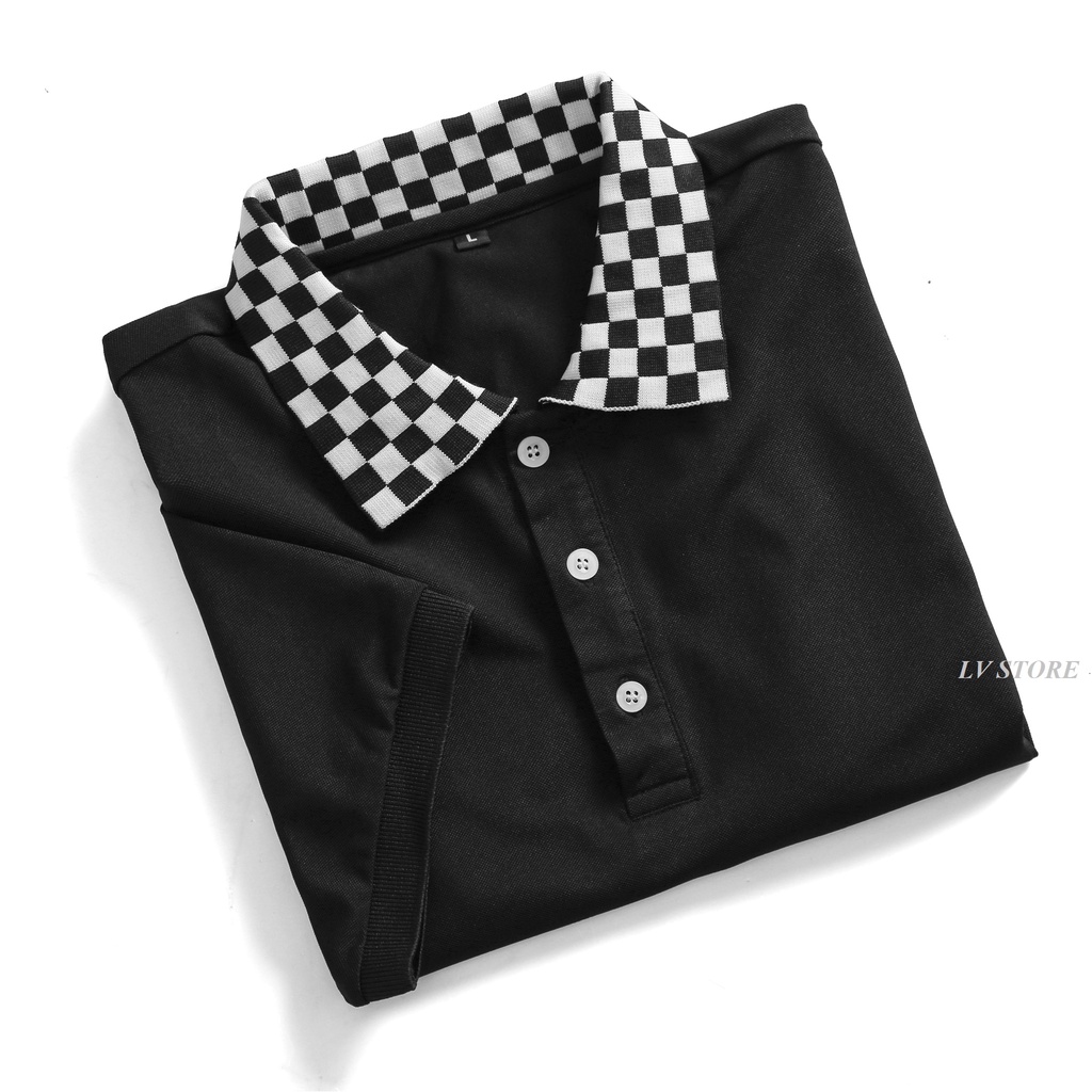 Áo Polo nam cổ bẻ caro Rose áo thun vải cá sấu cotton cao cấp tươi trẻ, năng động - Lv Store