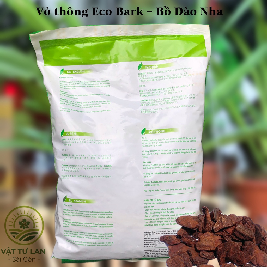 VỎ THÔNG BỒ ĐÀO NHA ECO BARK TÚI 5 lít