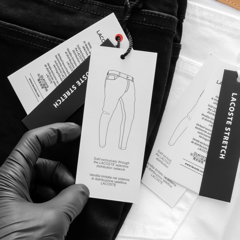 SHORT JEAN LCOSTE ĐEN 2 MẪU