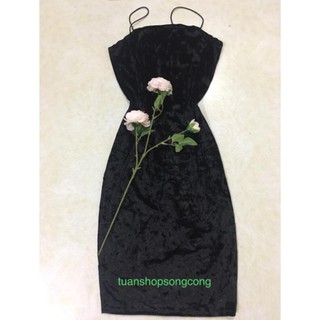 Váy nhung nhám body 2d