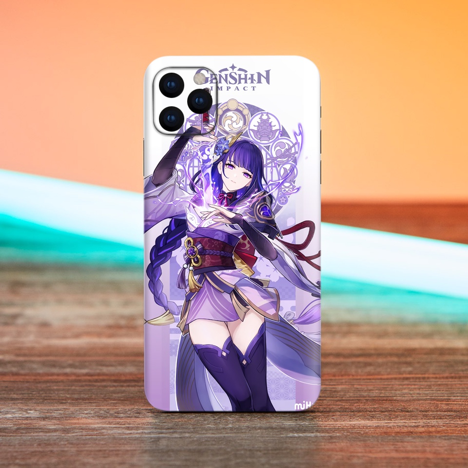 Miếng Dán Skin Điện Thoại In Hình Raiden Shogun - Genshin Impact Cho Các Dòng Máy