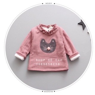 Áo len mèo cho bé có lót bông