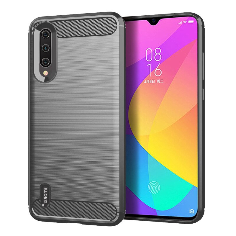 Ốp điện thoại silicone mềm họa tiết sợi carbon dành cho Xiaomi CC9 Pro Mi Note 10 Global Mi Note 10 Pro