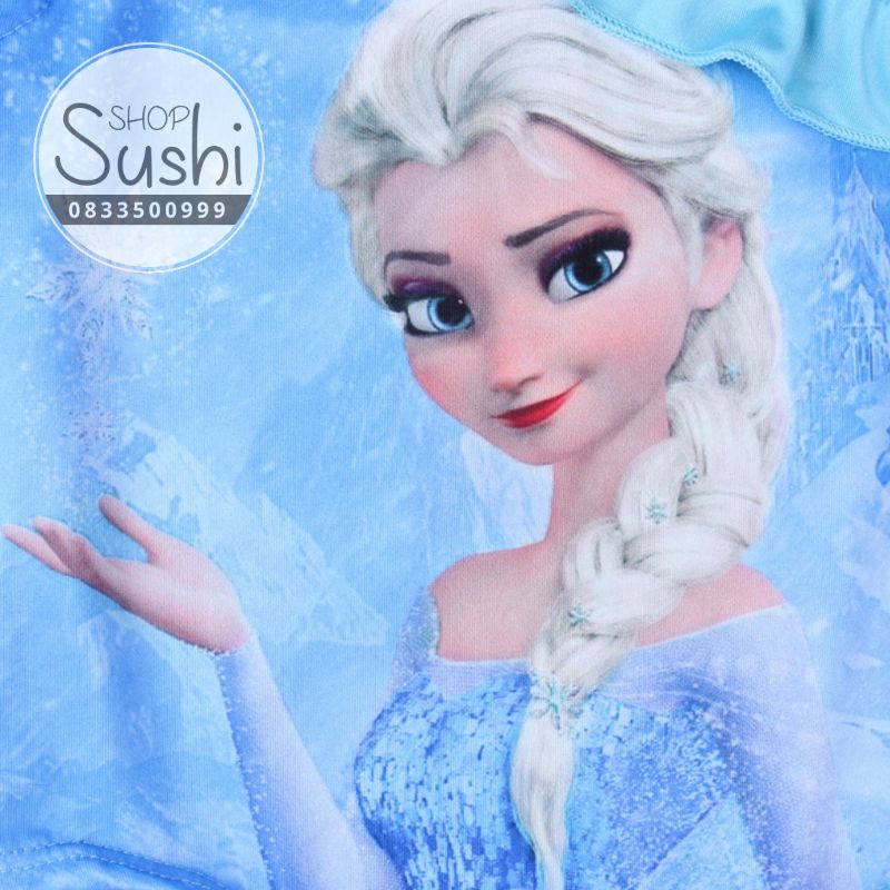 (FreeShip) Áo bơi bé gái Elsa Frozen lệch vai