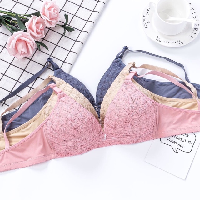 Áo Lót Đính Đá Vân Lá Không Gọng Đệm Mỏng Cực Xinh 3399 | BigBuy360 - bigbuy360.vn