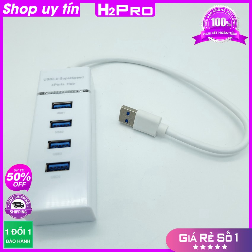 [RẺ VÔ ĐỊCH] Bộ chia 4 cổng USB 3.0 H2PRO, dây dài 30cm, truyền tải tốc độ cao 5GBPS