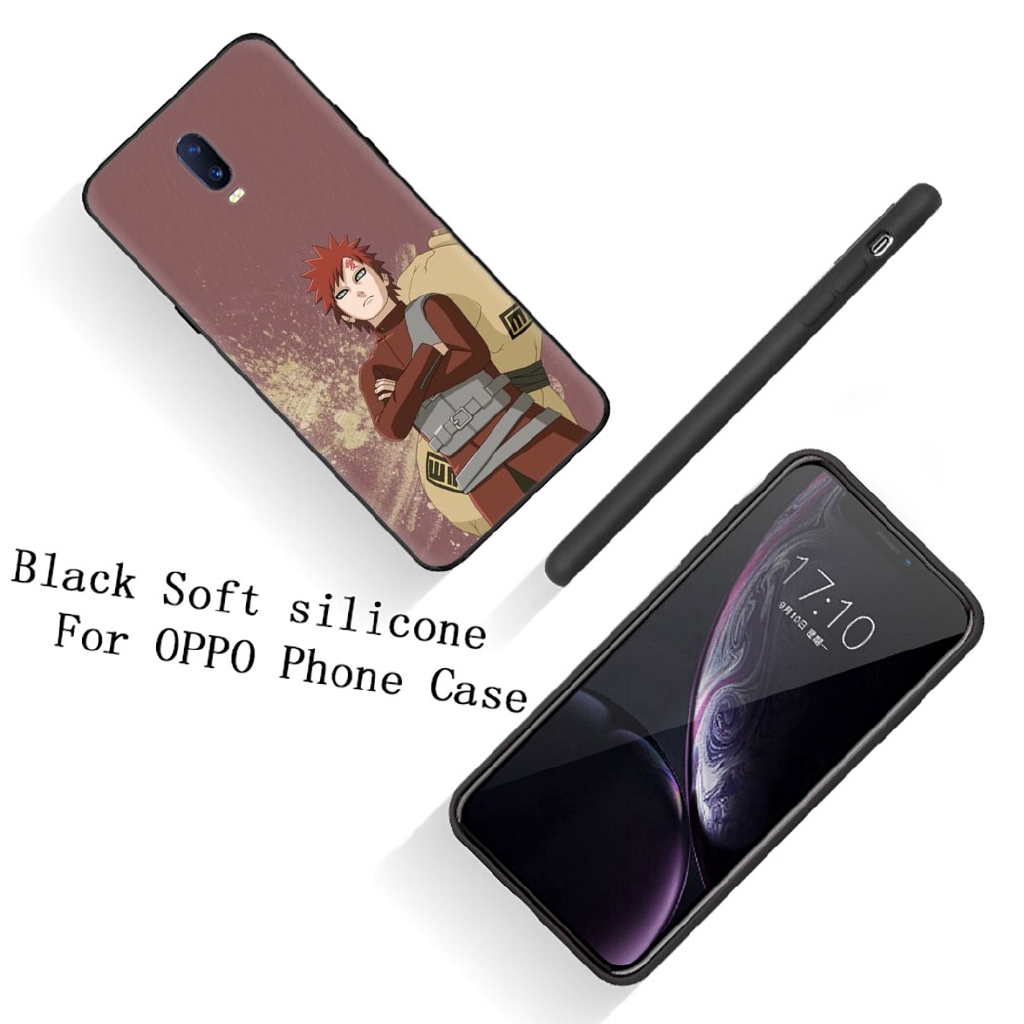 Ốp điện thoại silicon mềm đen hình Gaara anime NARUTO cho OPPO Reno Z 2 2Z 10X Ace 2F Realme 3 Pro X Lite 2 A5