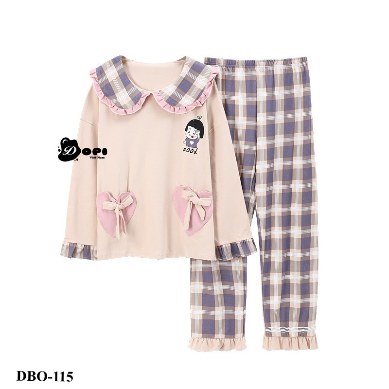 (DBO115) Đồ bộ mặc nhà thu đông dài tay cao cấp