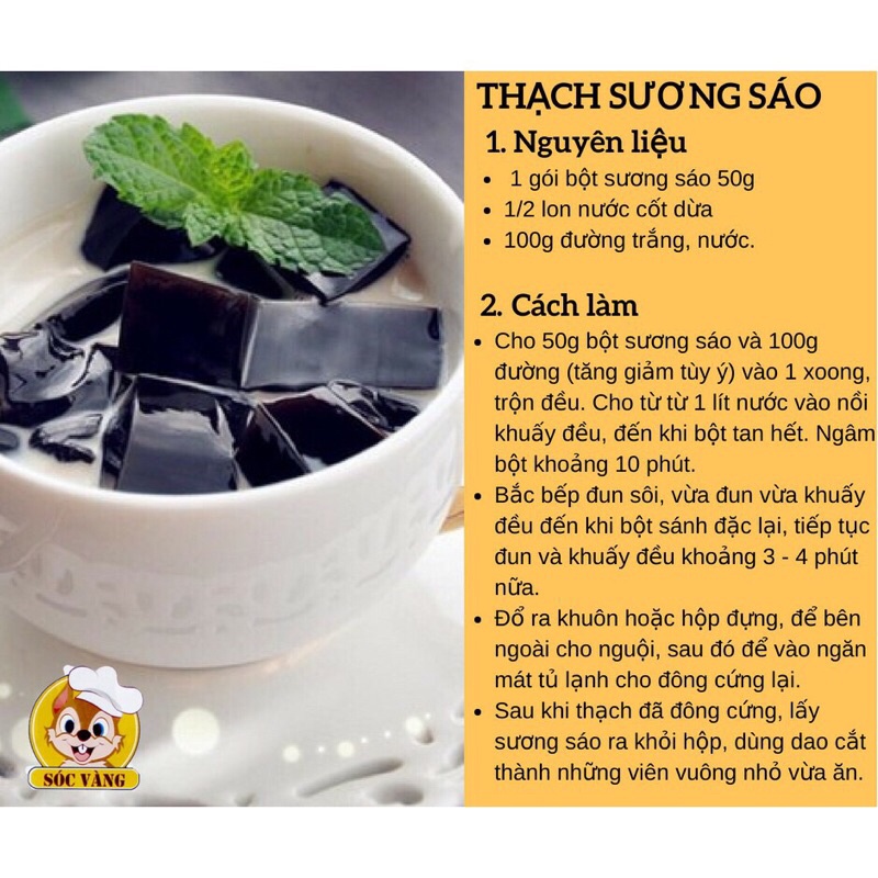 bột thạch rau câu sóc vàng 1 gói