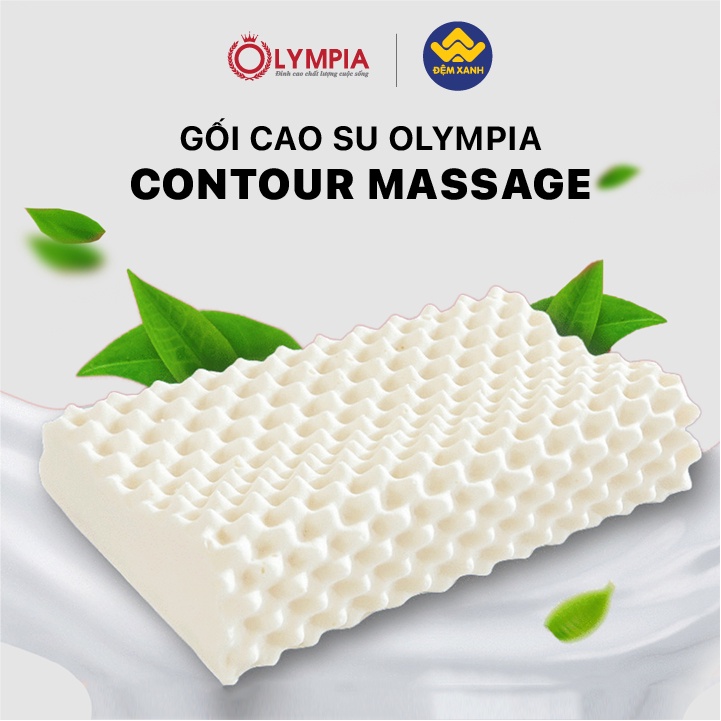 [ẢNH THẬT] Gối Cao Su Olympia Massage Contour (chính hãng)