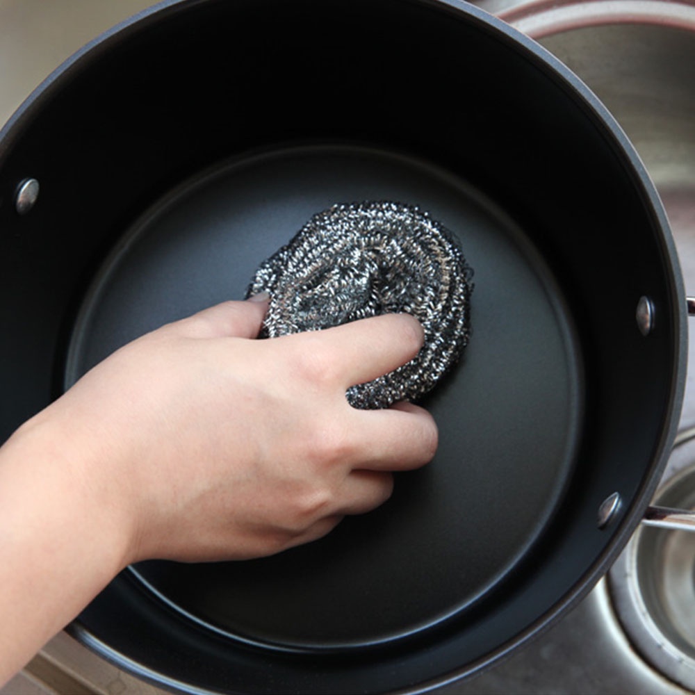 Bộ 4 Miếng Rửa Chén Bằng Thép Không Gỉ Đường Kính 5cm