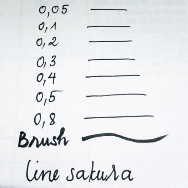 Bút kỹ thuật line sakura
