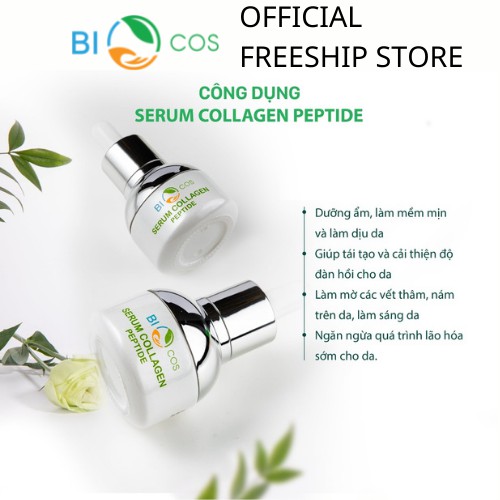 [Chính hãng] Serum Collagen Peptide Dưỡng Ẩm Và Làm Mềm Da, Tái Tạo Da Làm Mờ Thâm Nám BIO COSMETICS (20ml)