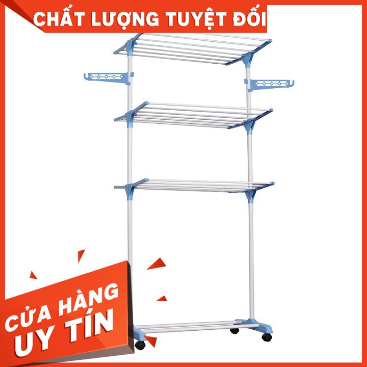 [HOT]RE0558 Giàn phơi quần áo thông minh có bánh xe - Cây phơi quần áo - Kệ treo quần áo.