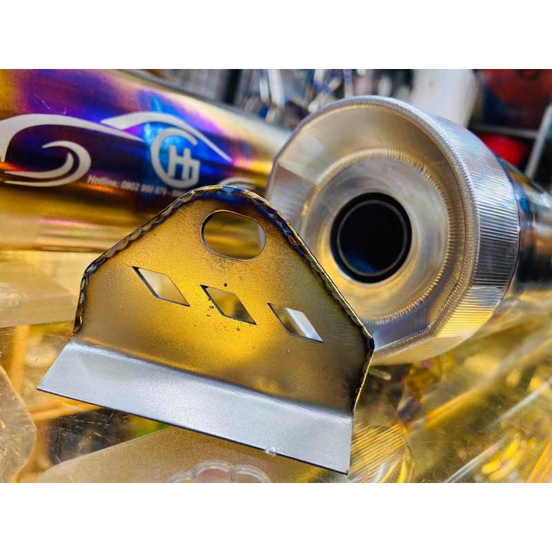 Lon pô salaya titan và cổ pô titan cho wave zx dream future led neo sirius