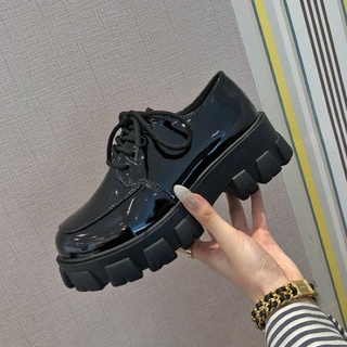Giày bốt cổ thấp da bóng size 38