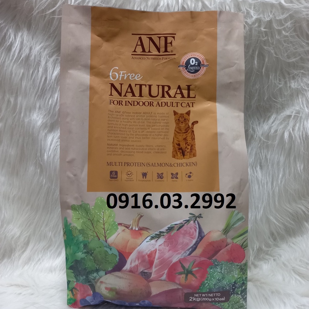 Thức ăn cho mèo ANF, Thức ăn cho mèo hữu cơ ANF 2kg