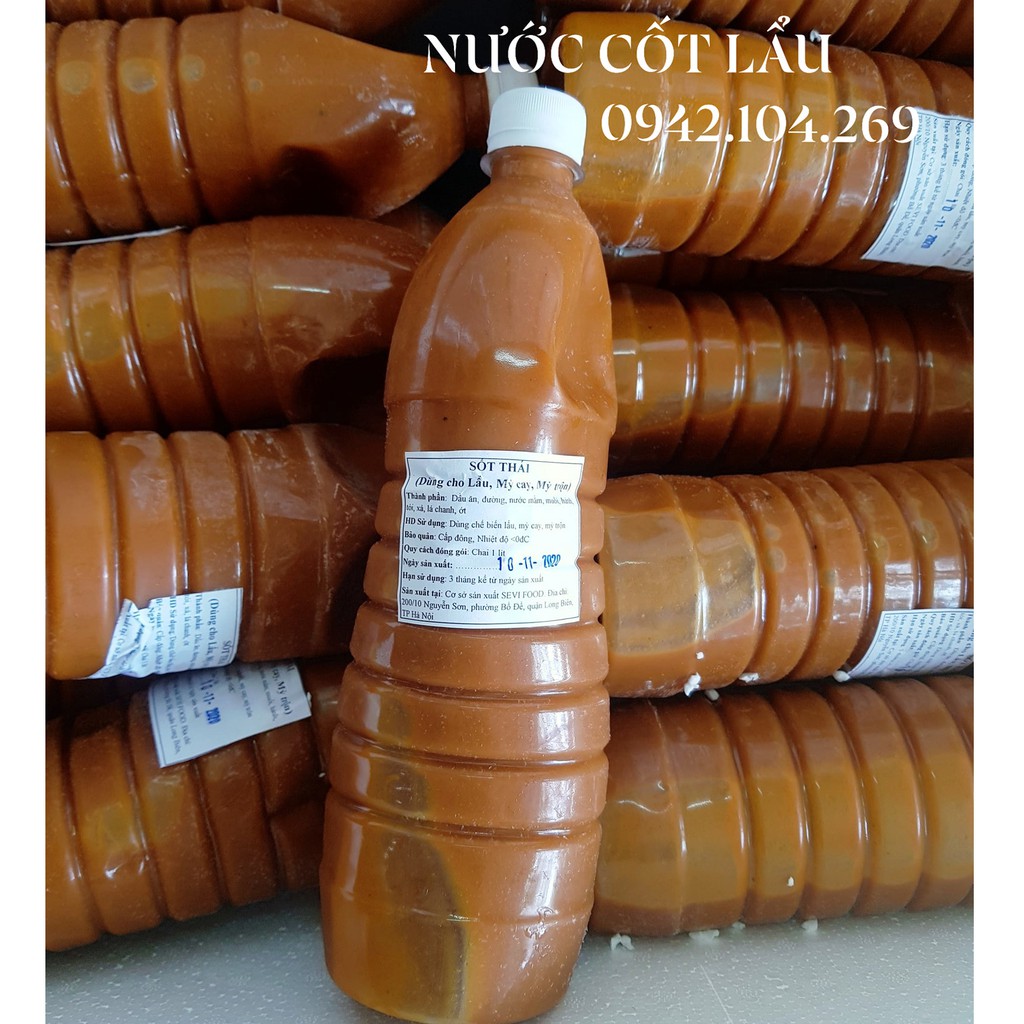 NƯỚC CỐT LẨU THÁI Dùng làm Lẩu Ly ĐÓNG CHAI 1L- KÈM HƯỚNG DẪN