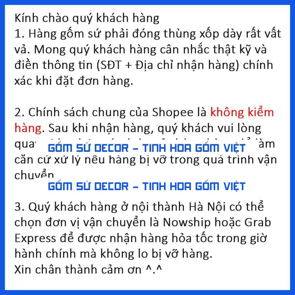 Lọ hoa gốm sứ men mát dáng bom khía - Bát Tràng