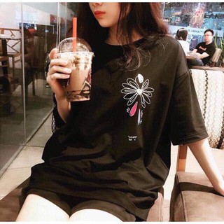 Áo thun thụng tay lỡ unisex hoa ngực :yêu -ko yêu .