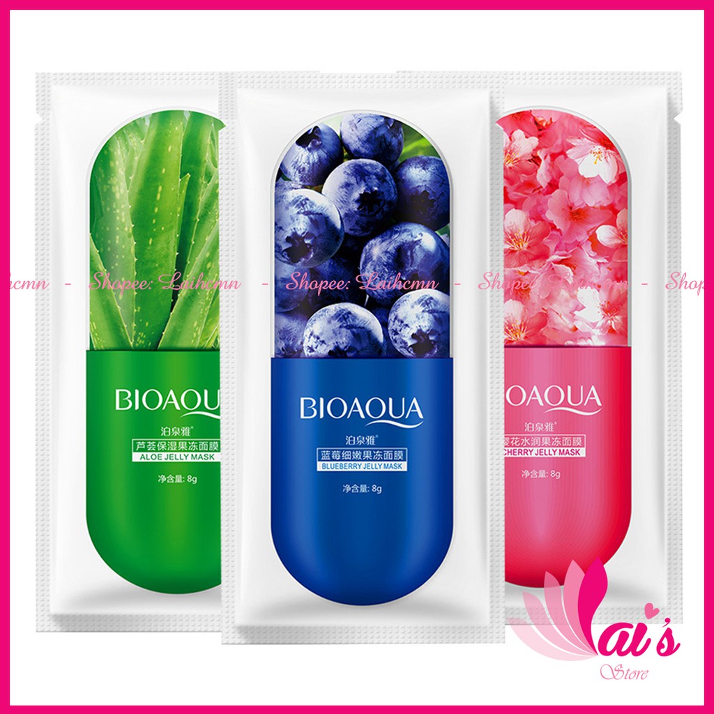 Mặt Nạ Ngủ Bioaqua Jelly Mask Cherry, Aloe, Blueberry Dưỡng Ẩm, Sáng Da, Kiềm Dầu Mask Nội Địa Trung - LAI'S STORE | Thế Giới Skin Care